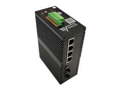 wsCom1005G系列二光四电管理型工业级光纤收发器