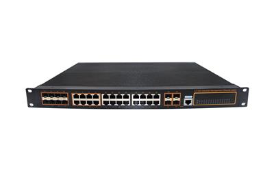 wsCom6028G系列千兆8光+4个万兆SFP+千兆24电+万兆网管型工业级交换机