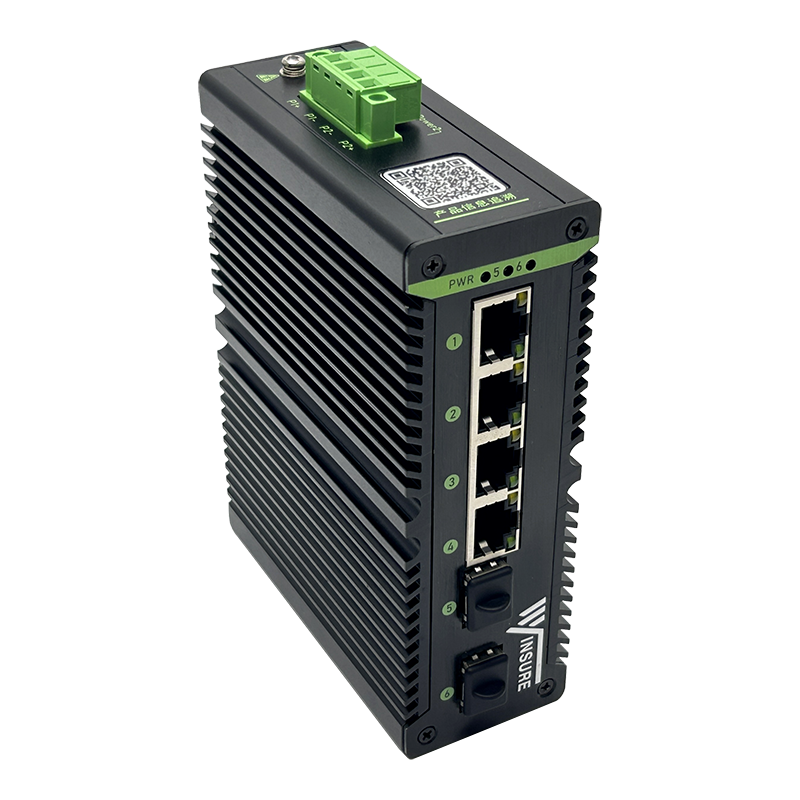wsCom1005系列二光四电工业级交换机